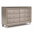 Furniture of America Devado Contemporary Wood 6-Drawer Dresser in Rose Gold