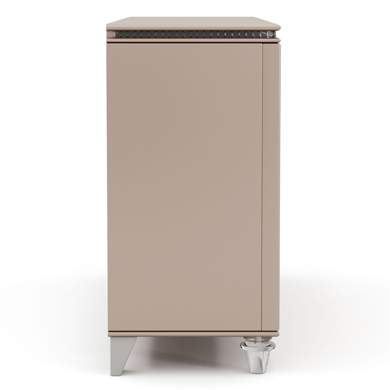 Furniture of America Devado Contemporary Wood 6-Drawer Dresser in Rose Gold