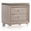 Furniture of America Devado Contemporary Wood 2-Drawer Nightstand in Rose Gold