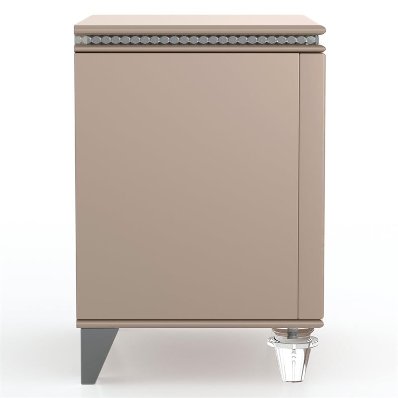 Furniture of America Devado Contemporary Wood 2-Drawer Nightstand in Rose Gold