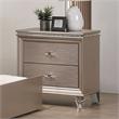 Furniture of America Devado Contemporary Wood 2-Drawer Nightstand in Rose Gold