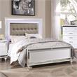 Furniture of America Xulu Contemporary Wood Cal King Bed with LED in White