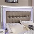 Furniture of America Xulu Contemporary Wood King Bed with LED in White