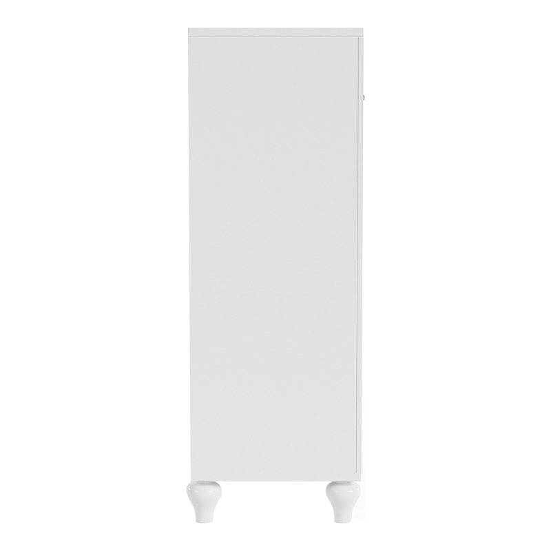 Furniture of America Xulu Contemporary Solid Wood 5-Drawer Chest in White