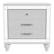 Furniture of America Xulu Contemporary Solid Wood 2-Drawer Nightstand in White
