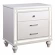 Furniture of America Xulu Contemporary Solid Wood 2-Drawer Nightstand in White