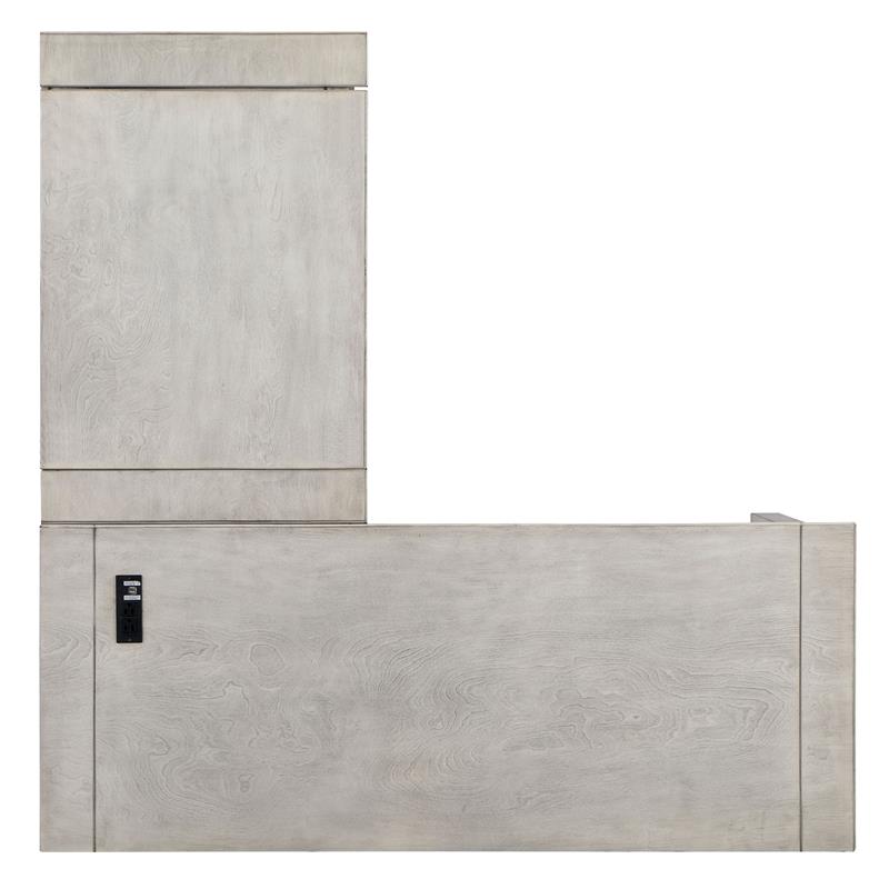 Furniture of America Aaryn Solid Wood Lift-Top Corner Desk in Antique White