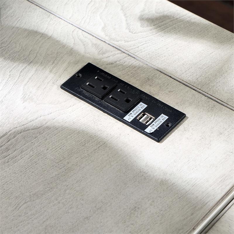 Furniture of America Aaryn Solid Wood Lift-Top Corner Desk in Antique White