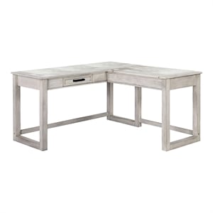 Furniture of America Aaryn Solid Wood Lift-Top Corner Desk in Antique White