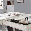 Furniture of America Aaryn Solid Wood Lift-Top Corner Desk in Antique White