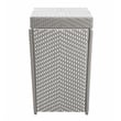 FOA Azur Outdoor Aluminum & Wicker Outdoor Loveseat & Storage Bin 2PC Set
