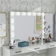 Furniture of America Olive White Wood Hollywood Lighted Vanity Mirror