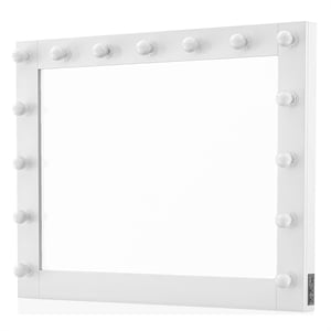 Furniture of America Olive White Wood Hollywood Lighted Vanity Mirror