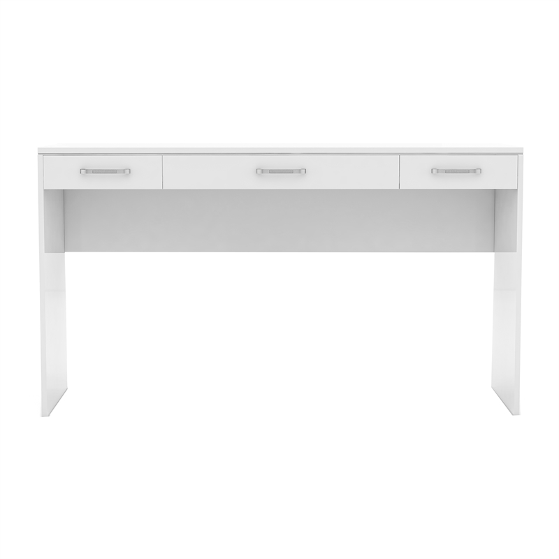 Furniture of America Olive White Wood 3 Drawer Vanity Table