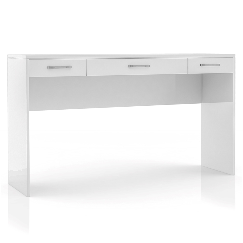 Furniture of America Olive White Wood 3 Drawer Vanity Table