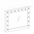 Furniture of America Olive White Wood Hollywood Lighted Vanity Table with Mirror