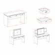 Furniture of America Olive White Wood Vanity with LED Lights