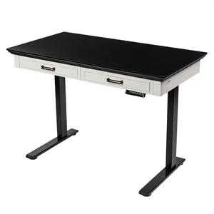 furniture of america olive black height adjustable standing wood top desk