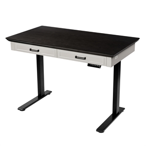 furniture of america olive dark brown height adjustable standing wood desk