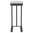 Furniture of America Nince Industrial Metal Adjustable Side Table in Gray