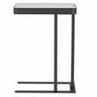 Furniture of America Nince Industrial Metal Adjustable Side Table in Gray