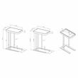 Furniture of America Nince Industrial Metal Adjustable Side Table in Gray