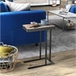 Furniture of America Nince Industrial Metal Adjustable Side Table in Gray