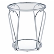 Furniture of America Miffa Contemporary Metal 2-Piece Coffee Table Set in Chrome