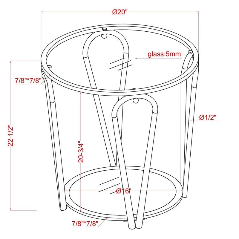 Furniture of America Miffa Contemporary Metal 3-Piece Coffee Table Set in Black
