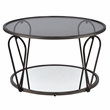 Furniture of America Miffa Contemporary Metal 3-Piece Coffee Table Set in Black