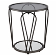 Furniture of America Miffa Contemporary Metal 3-Piece Coffee Table Set in Black