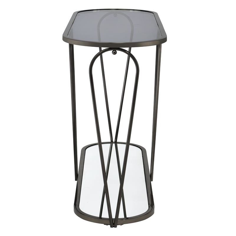 Furniture of America Miffa Contemporary Metal 3-Piece Coffee Table Set in Black