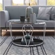 Furniture of America Miffa Contemporary Metal 1-Shelf Coffee Table in Chrome