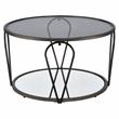 Furniture of America Miffa Contemporary Metal 1-Shelf Coffee Table in Black