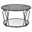 Furniture of America Miffa Contemporary Metal 1-Shelf Coffee Table in Black