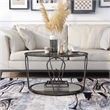 Furniture of America Miffa Contemporary Metal 1-Shelf Coffee Table in Black
