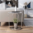 Furniture of America Miffa Contemporary Metal 1-Shelf End Table in Chrome