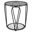 Furniture of America Miffa Contemporary Metal 1-Shelf End Table in Black