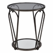 Furniture of America Miffa Contemporary Metal 1-Shelf End Table in Black