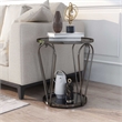 Furniture of America Miffa Contemporary Metal 1-Shelf End Table in Black