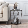 Furniture of America Miffa Contemporary Metal 1-Shelf End Table in Black