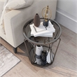 Furniture of America Miffa Contemporary Metal 1-Shelf End Table in Black