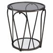 Furniture of America Miffa Contemporary Metal 1-Shelf End Table in Black