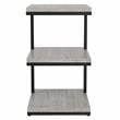 Furniture of America Neeva Industrial Metal 3-Shelf Side Table in Light Gray