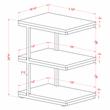 Furniture of America Neeva Industrial Metal 3-Shelf Side Table in Light Gray