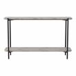 Furniture of America Elgun Metal 1-Shelf Console Table in Black and Gray