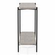 Furniture of America Elgun Metal 1-Shelf Console Table in Black and Gray