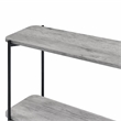 Furniture of America Elgun Metal 1-Shelf Console Table in Black and Gray