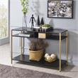 Furniture of America Mirah Contemporary Metal 3-Shelf Console Table in Black
