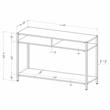 Furniture of America Mirah Contemporary Metal 3-Shelf Console Table in Black